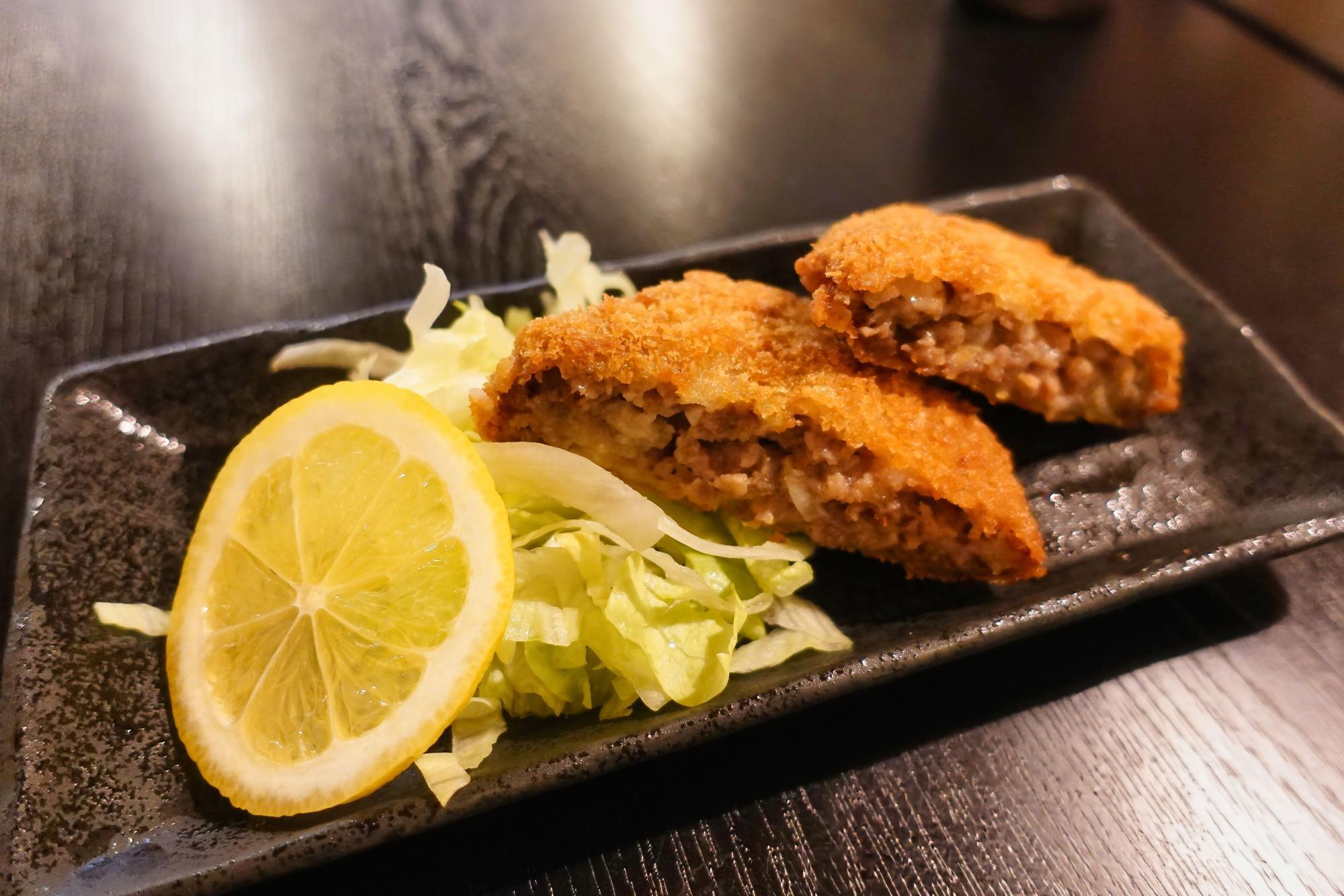 小松島 店長おまかせコース 牛タン メンチカツ