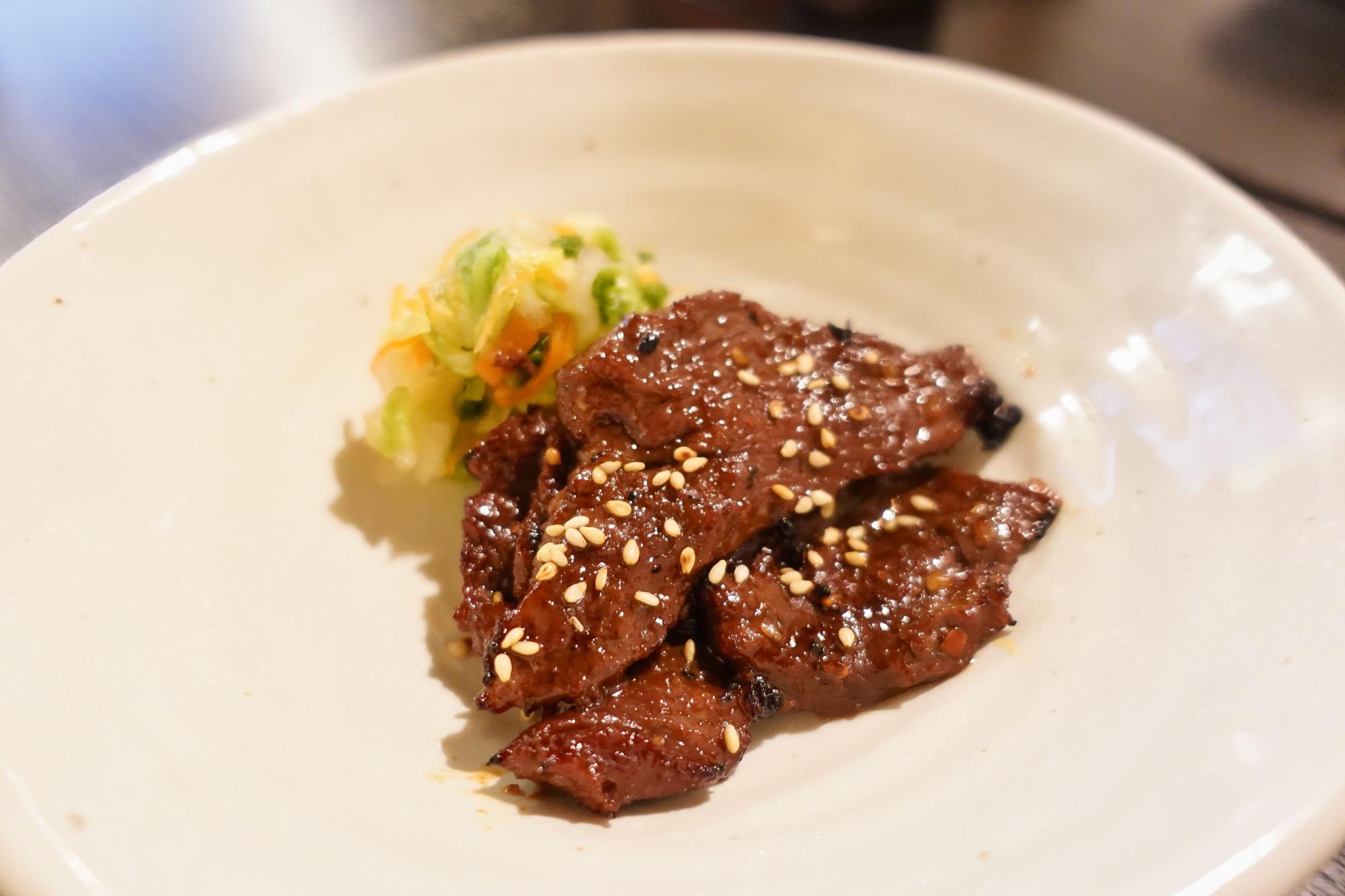 小松島 店長おまかせコース 厚切り牛ハラミ