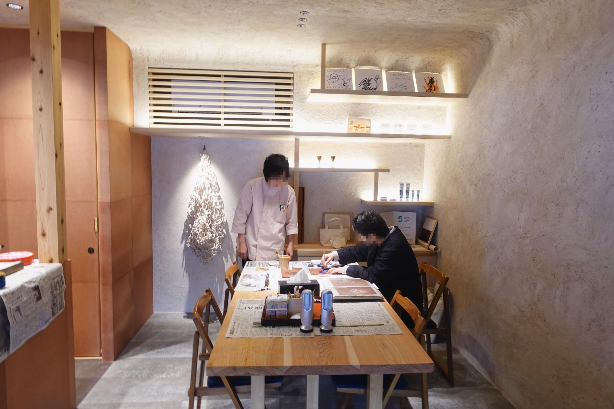 アップサイクル直営店 TUMUGI(つむぎ) 店内 体験コーナー