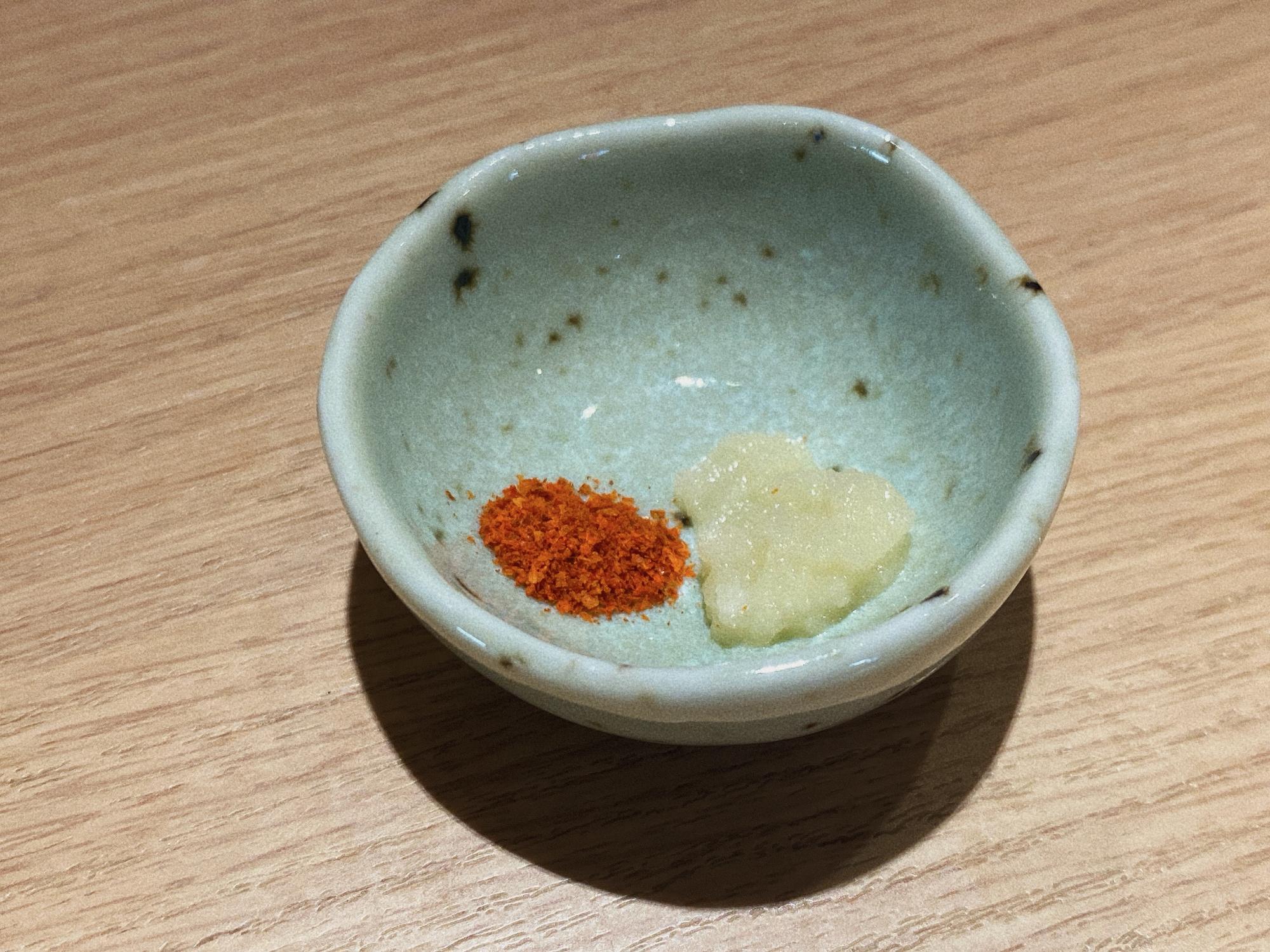 つけ麺  弐瓶(にかめ) 味変調味料