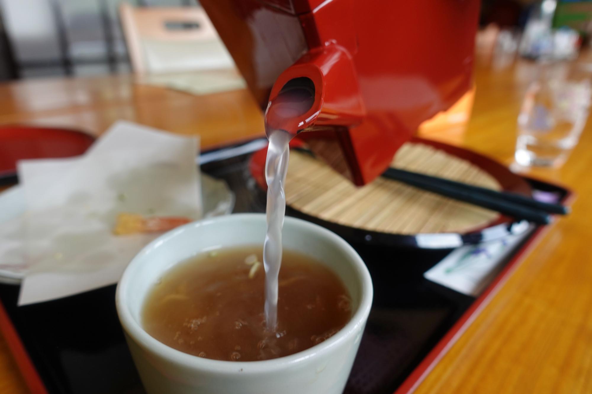 農家のそば屋 さくら 蕎麦湯