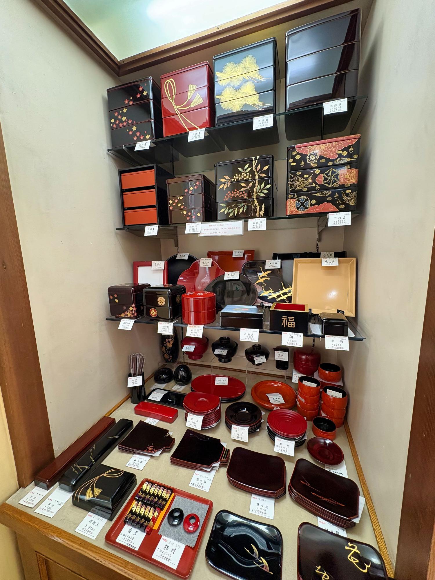 白木屋漆器店 店内 1Fショップ