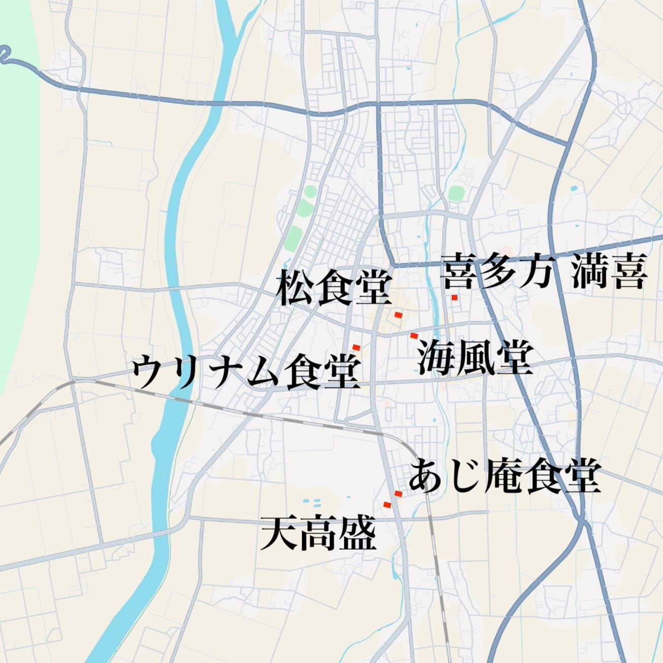 喜多方ラーメン 紹介店 地図