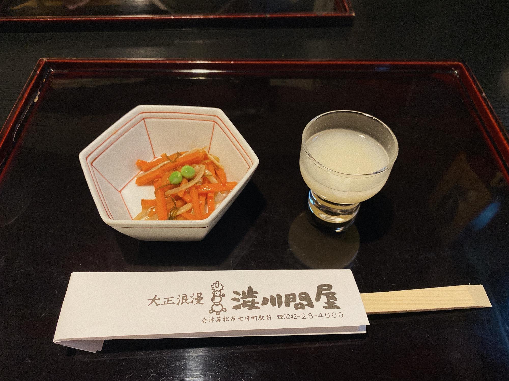 大正浪漫 渋川問屋 食前酒と先付