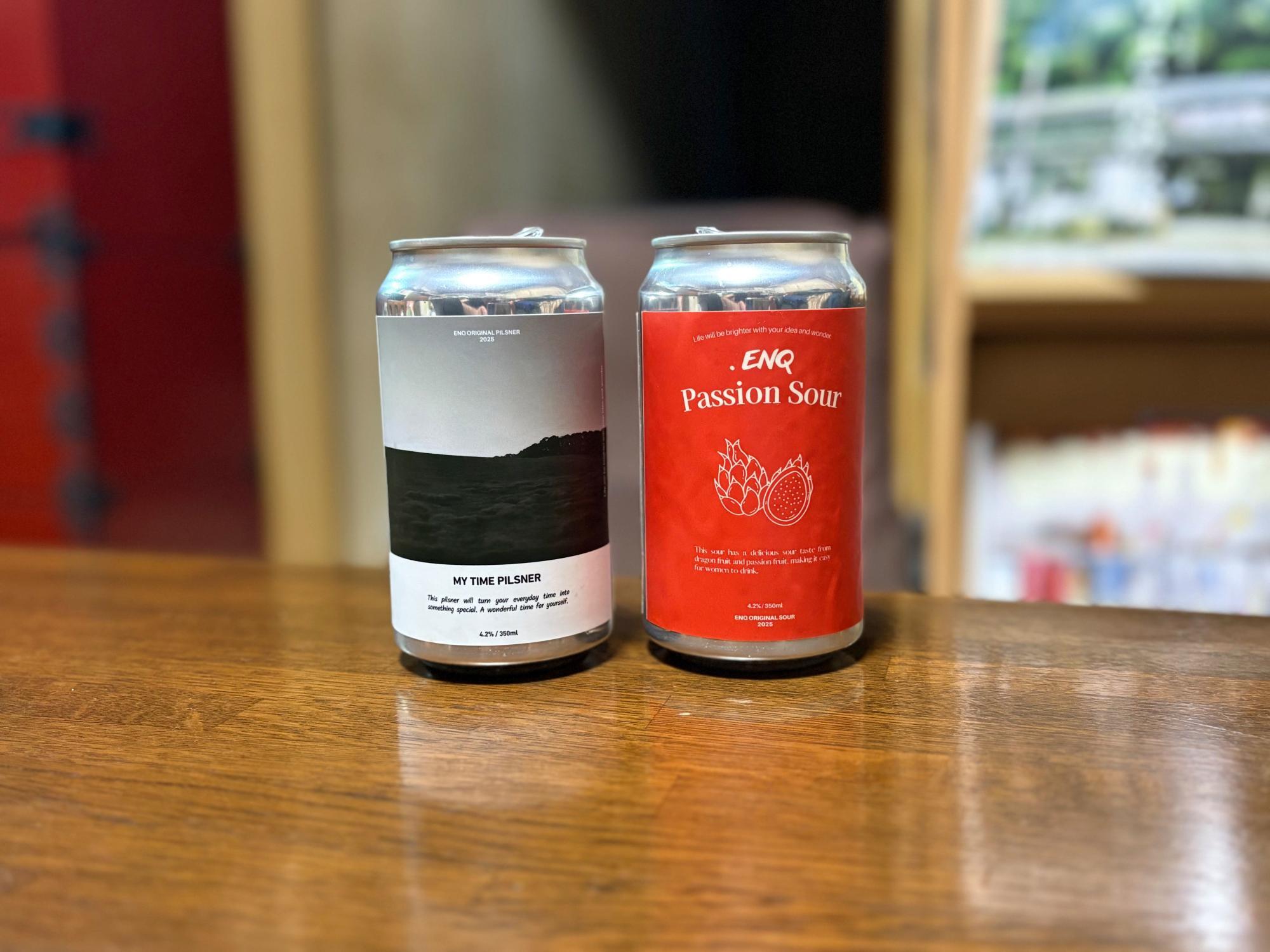 オリジナルビール2種、「MY TIME」と「Passion beer」