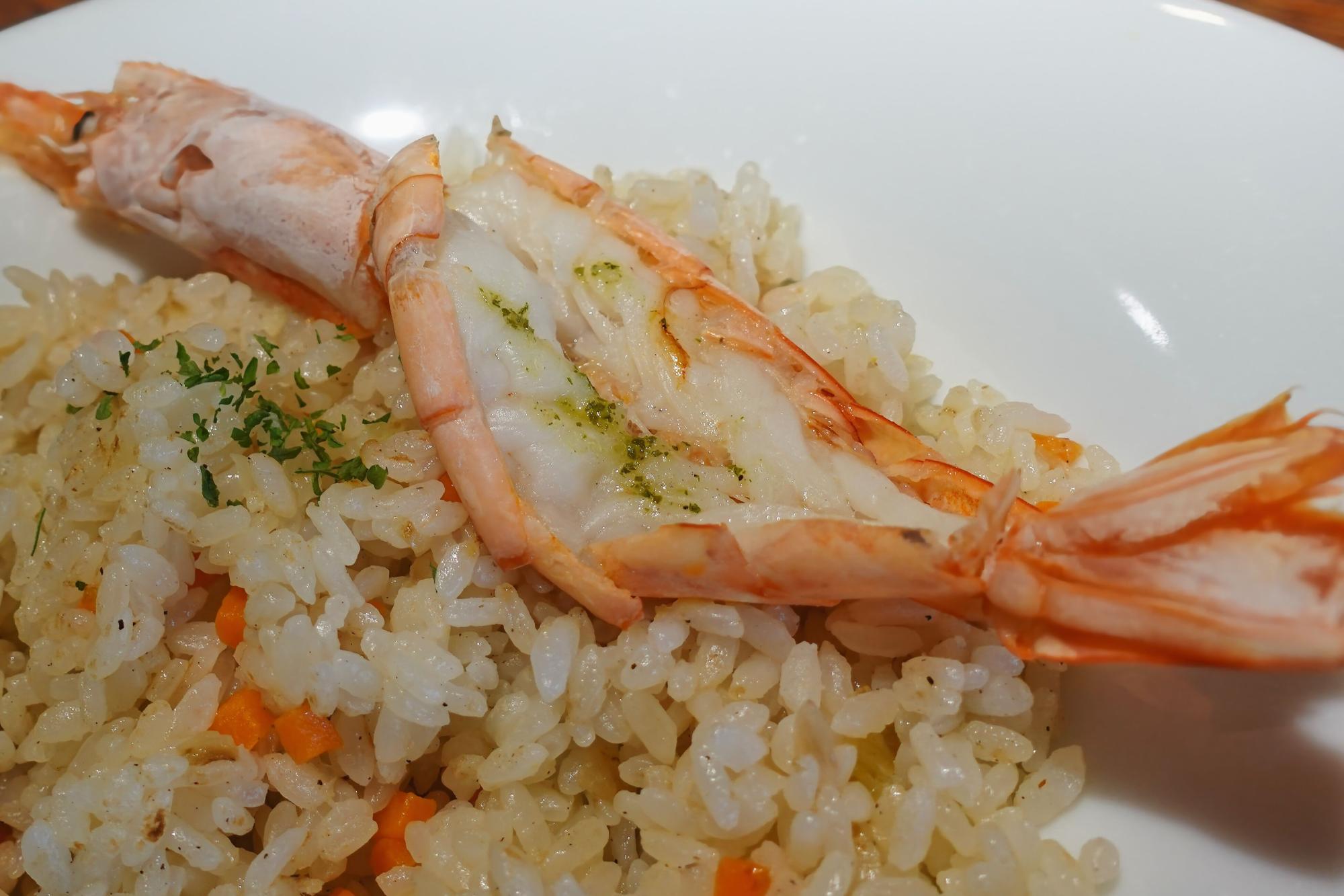 カフェテラス わさび 「エビピラフ (スープ付き)」