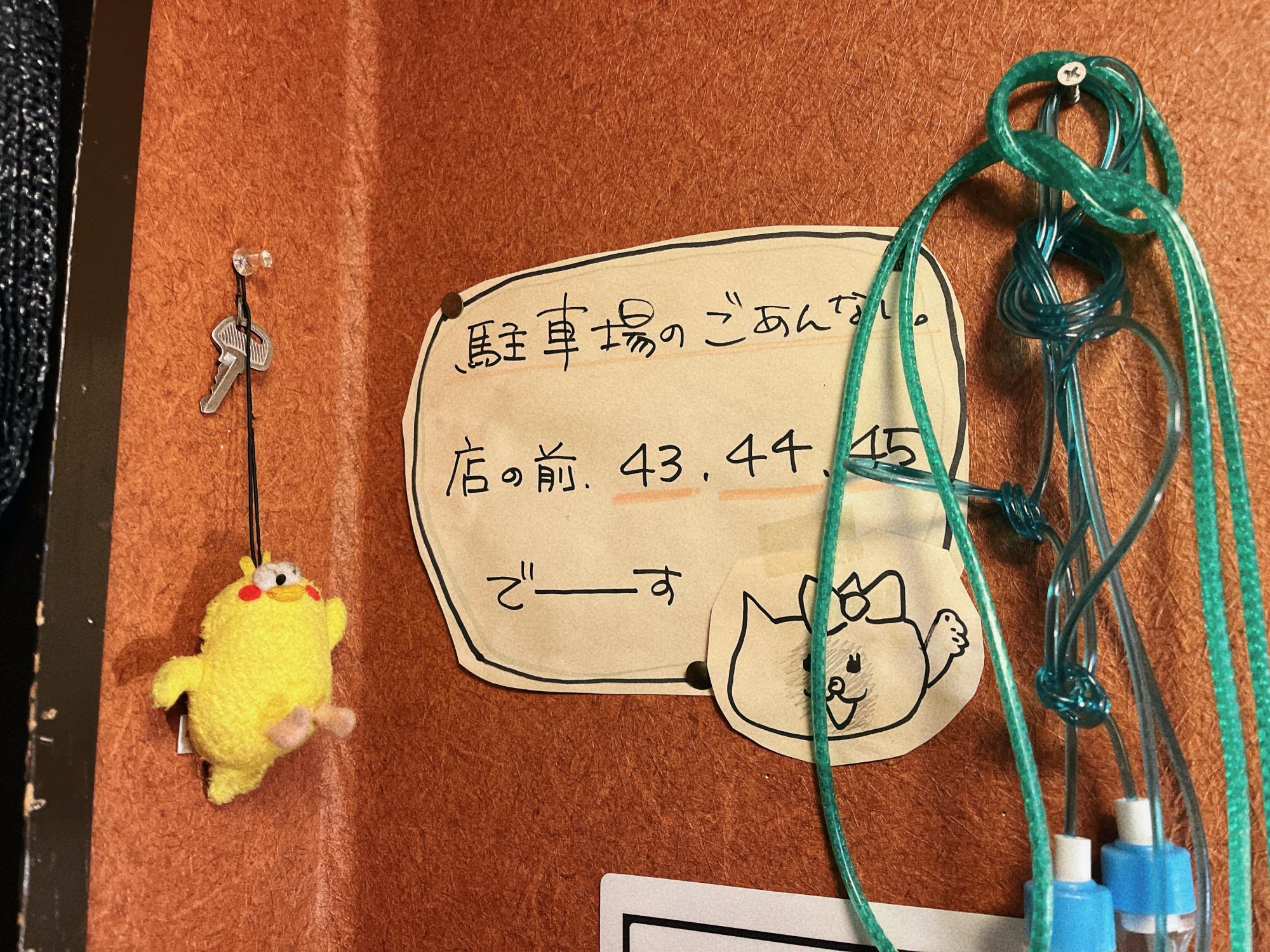 酒処ハチヤ 駐車スペースの案内