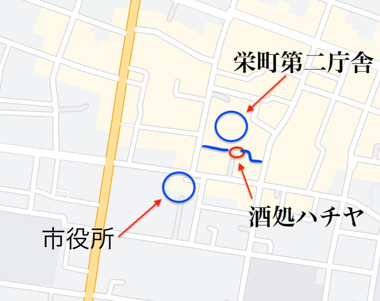 酒処ハチヤ 場所