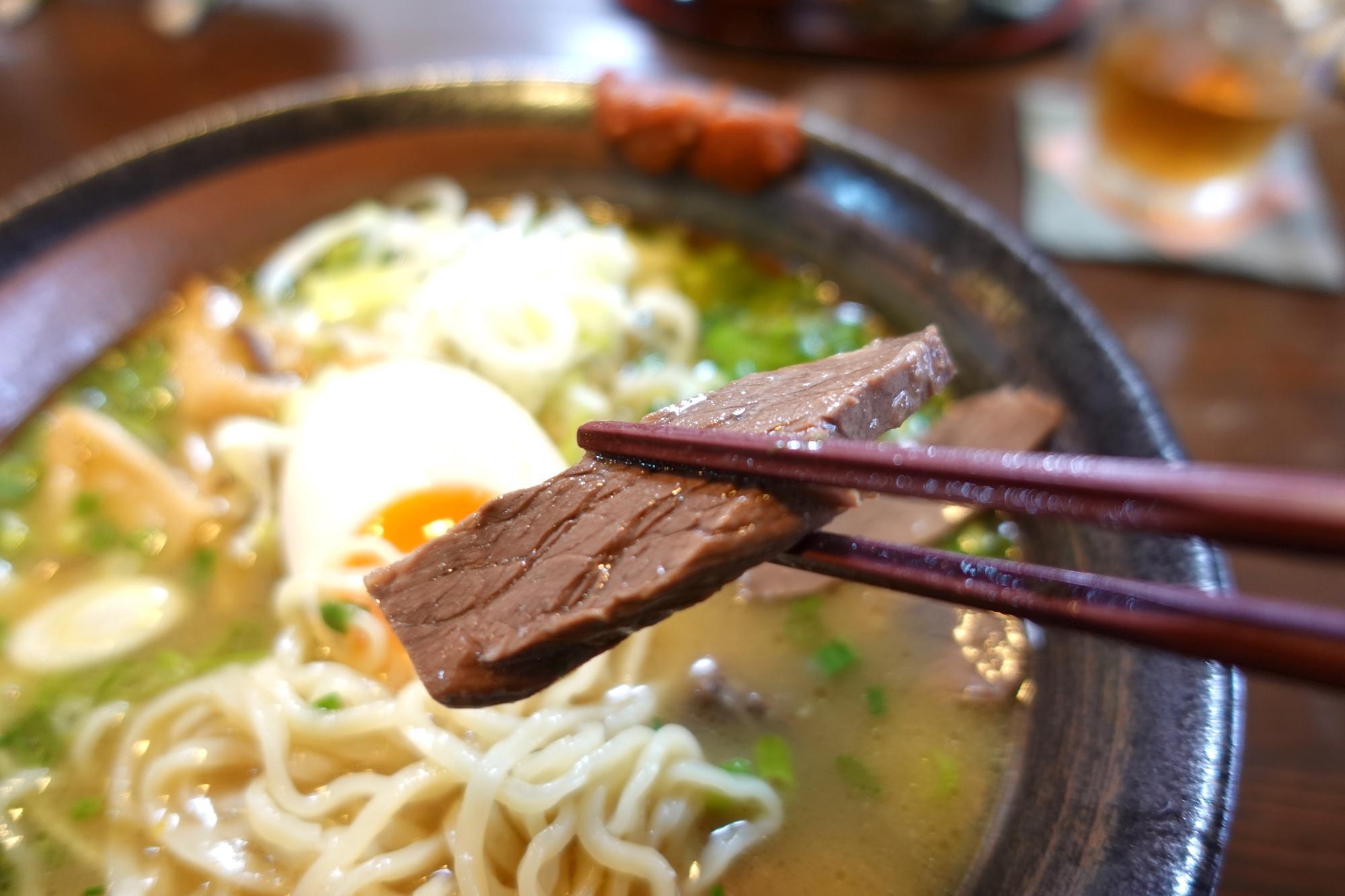 七日町通り 馬力本願 会津馬醤油馬力ラーメン 馬肉チャーシュー