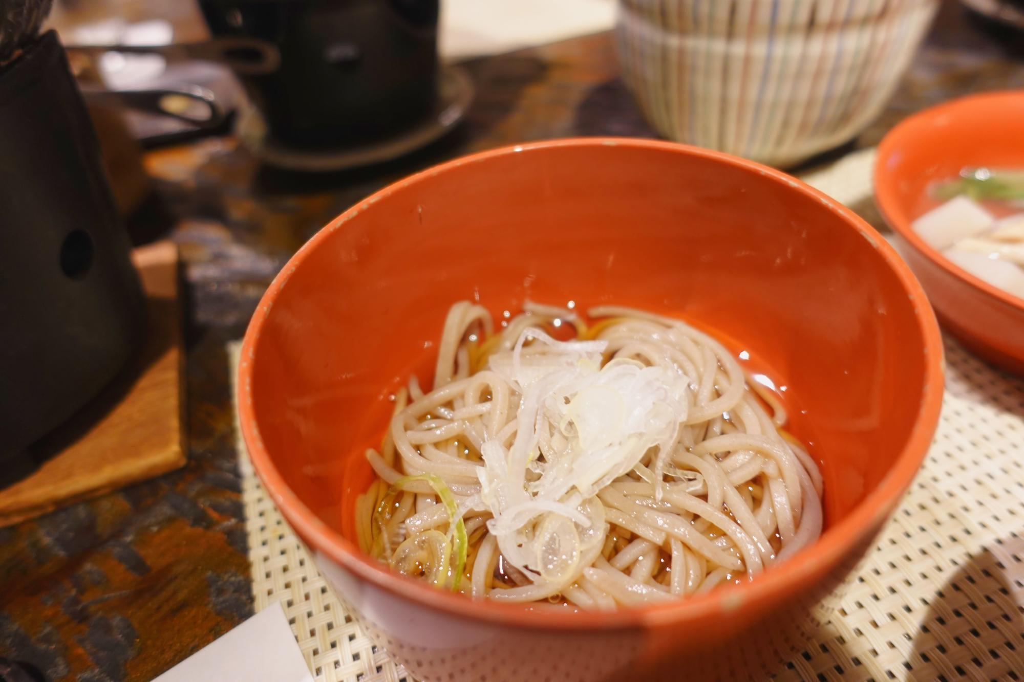 熱塩温泉 山形屋(やまがたや)  夕食「手打ち蕎麦」
