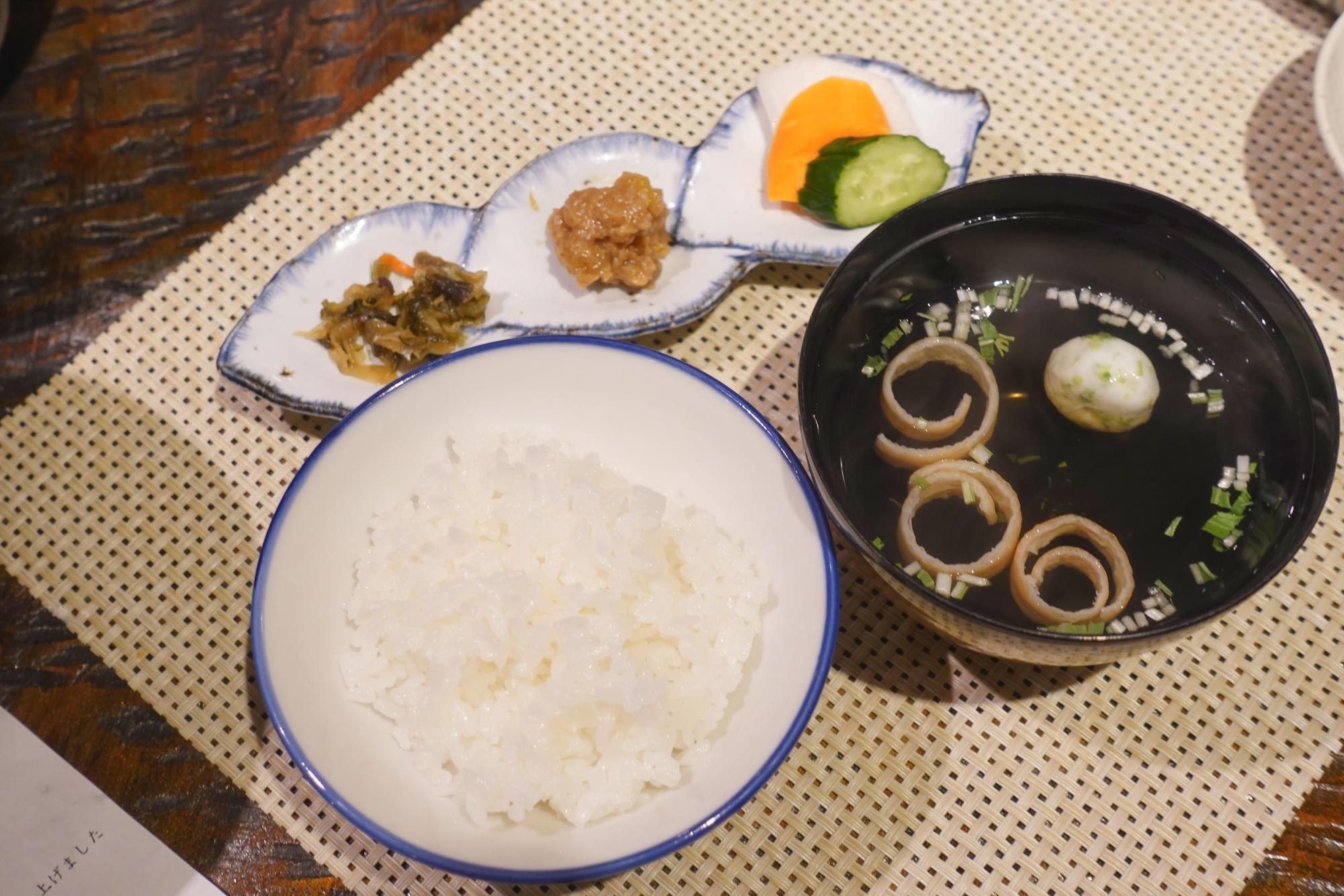 熱塩温泉 山形屋(やまがたや)  夕食「ご飯に漬物」
