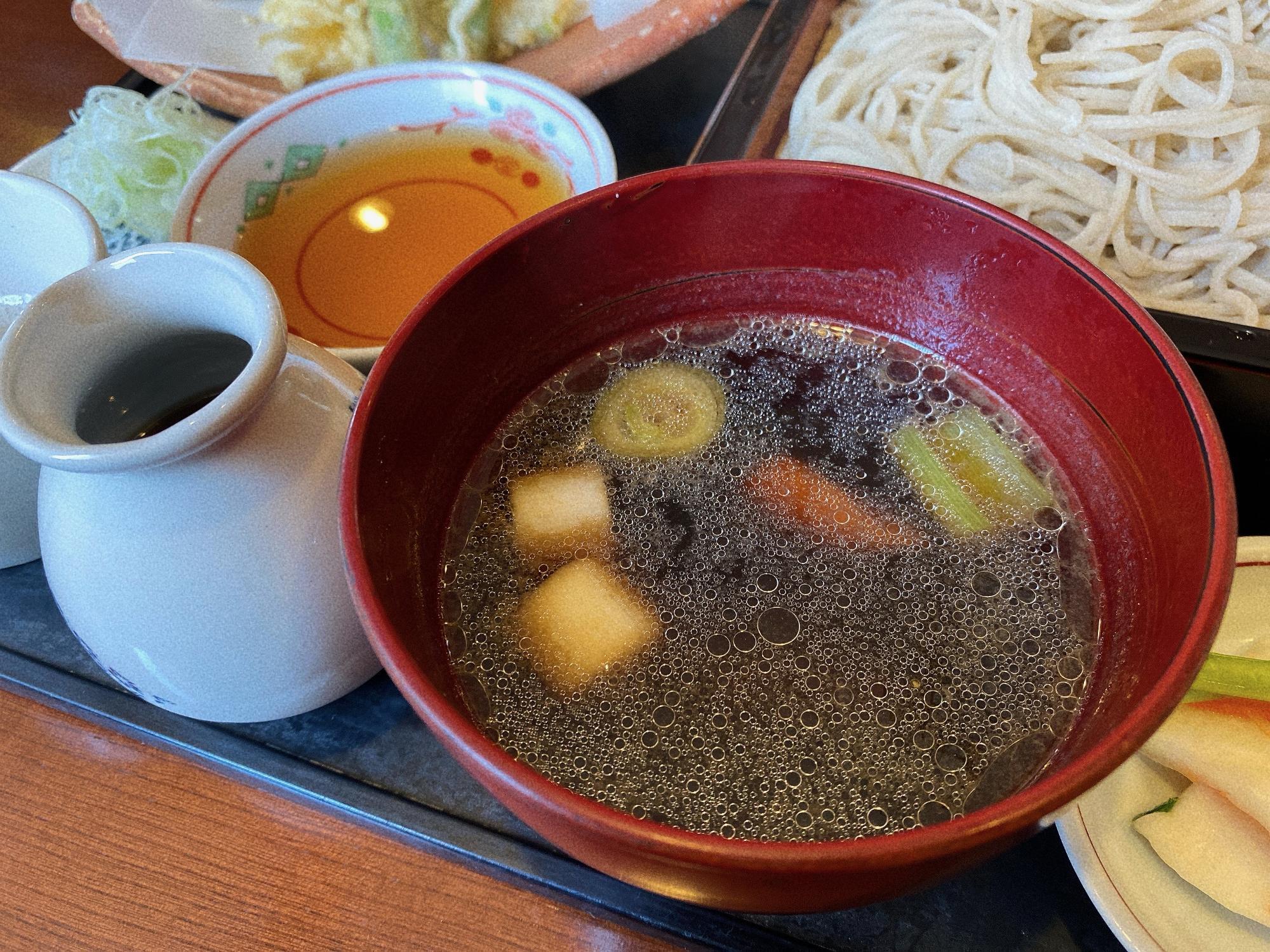 蕎房 かみしろや 天ざるそば 上撰　鴨汁